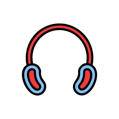 kulaklık simgesi vektör illüstrasyonu