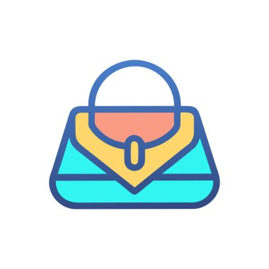 Mücevher ikonu vektörlü el çantası. izole edilmiş sınır sembolü çizimi