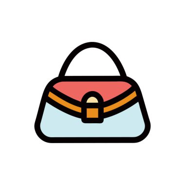 torba vektörü düz renk simgesi