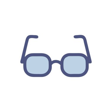 Şeffaf bir arkaplanda gözlük vektör çizimi. Birinci kalite semboller. Konsept ve grafik tasarımı için vuruş simgesi.