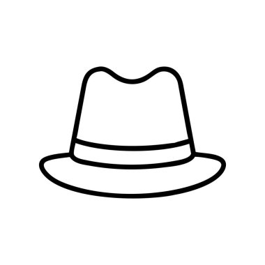 hat vektörü ince çizgi simgesi