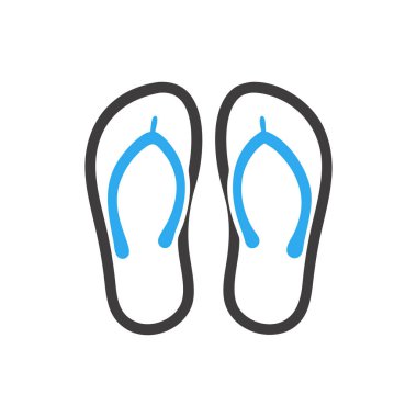 flip flops simge vektör çizim şablonu