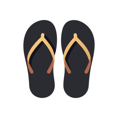 plaj flip flop düz simgesi