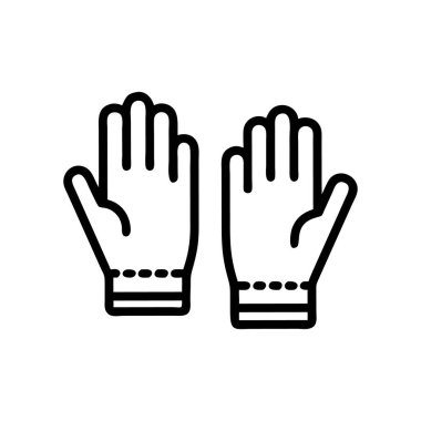 Eldiven simgesinin vektör çizimi