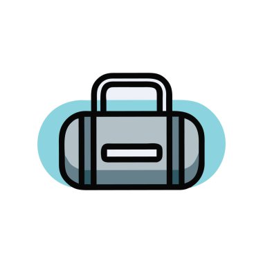 bavul ikonu vektör illüstrasyonu