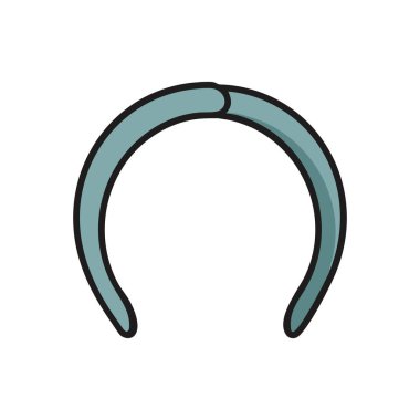 karikatür karalama at nalı beyaz arka planda izole