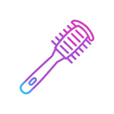 Saç fırçası. Web simgesi basit illüstrasyon