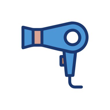 Saç bakımı güzellik moda ve güzellik vektörü illüstrasyonunun saç kurutma çizgisi simgesi tasarımı