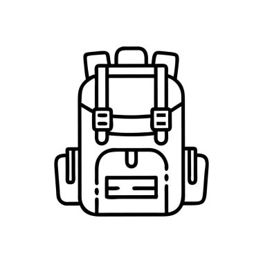 sırt çantası vektör simgesi, özet biçimi