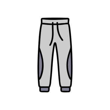 Pantolon simgesinin vektör illüstrasyonu