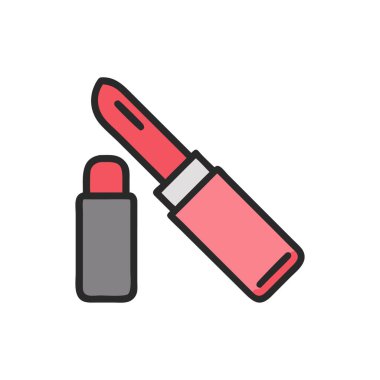 Ruj rengi simgesi. Ruj izi. vektör illüstrasyonu