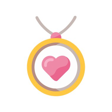 Sevgililer günü düz stil ikon tasarımı, romantik aşk romantizmi ve tutku temalı illüstrasyon