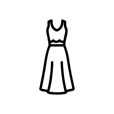 ince çizgi elbise vektör simge
