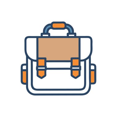 Kişisel ve ticari kullanım için sırt çantası vektör simgesi simgesi çizimi..