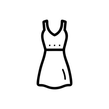 Modern elbise simgesinin vektör illüstrasyonu
