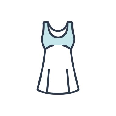 giysi vektörü renk ince çizgi simgesi