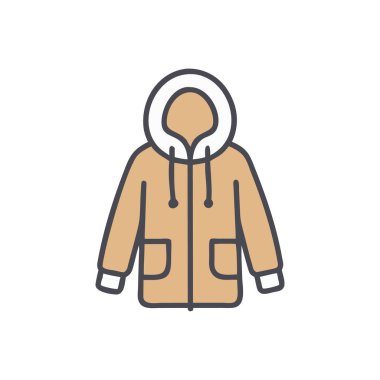 Kapüşonlu ikon. özet düz vektör çizimi.