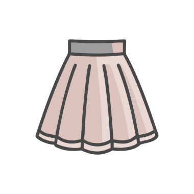 Etek ikonu. vektör illüstrasyonu