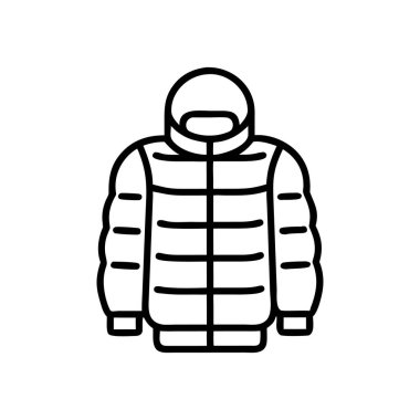 Kışlık ceket ikonu. logotype - doodle
