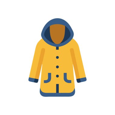 Sarı kışlık ceket düz simge