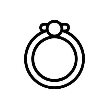 Alyans ikonu vektörü. İnce çizgi işareti. izole edilmiş sınır sembolü çizimi