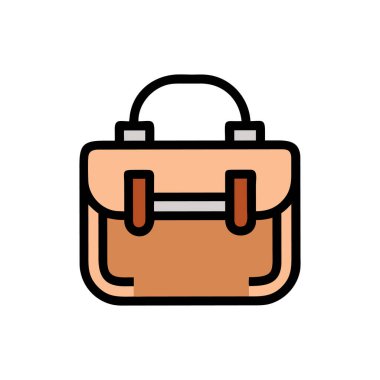 Evrak Çantası Dolu Vektör Simgesi Tasarımı