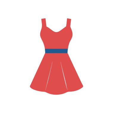 kadın elbise ikonu vektör illüstrasyonu