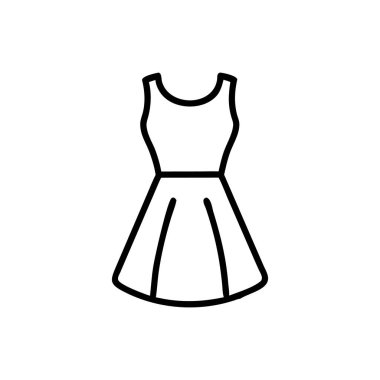 elbise vektörü ince çizgi simgesi