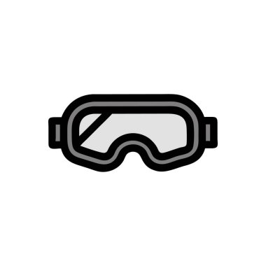 Dalış maskesi simgesi. düz tasarım biçim vektör çizimi.