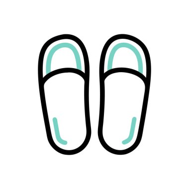 flip flops renk çizgisi simgesi. vektör illüstrasyonu