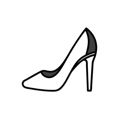 Ayakkabı ikonu. Düz renk çizimi. vektör