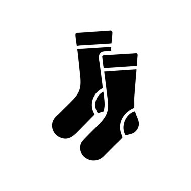 Şeffaf arkaplanda çorap vektör simgesi.
