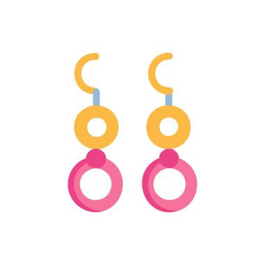 Küpe vektör ikonu. mücevher işareti sembolü.