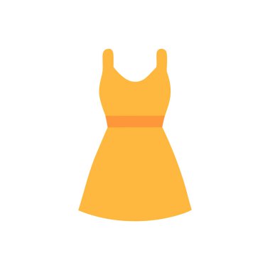 Kadın giyimi simgesi, düz tasarım tarzı