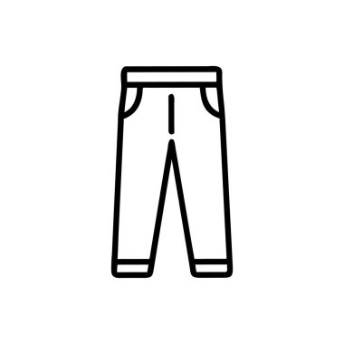 Pantolon simgesi tasarımının vektör illüstrasyonu