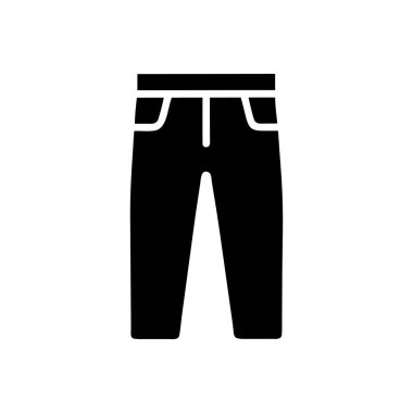Şeffaf bir arkaplanda pantolon vektör çizimi. Birinci kalite semboller. Konsept ve grafik tasarım için vuruş simgesi.