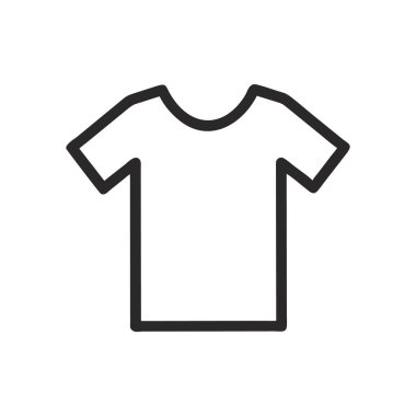 gömlek vektör satırı simgesi, işaret, resimde beyaz arka planda, düzenlenebilir vuruş