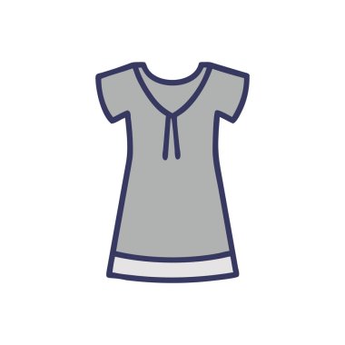 giysi vektörü ince çizgi simgesi