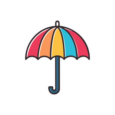 gökkuşağı şemsiye vektör ikonu tasarım illüstrasyonu