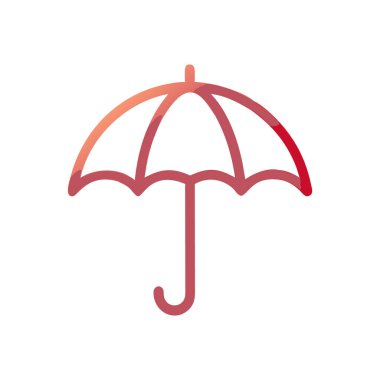 şemsiye simgesi vektör illüstrasyonu