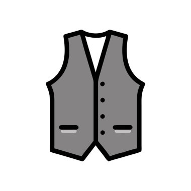 Modern yelek simgesinin vektör illüstrasyonu