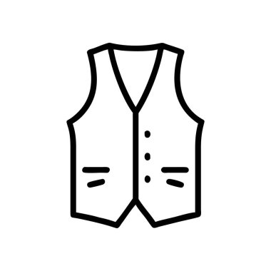 yelek vektörü ince çizgi simgesi