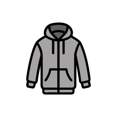 Ceket vektörü ince çizgi simgesi