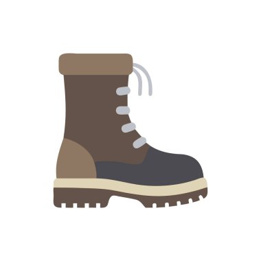 Kışlık çizme simgesi düz izole vektör