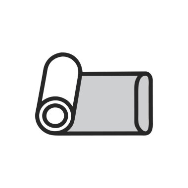 Kağıt rulo vektör simgesi. Kağıt rulo işareti. rulo için kağıt simgesi