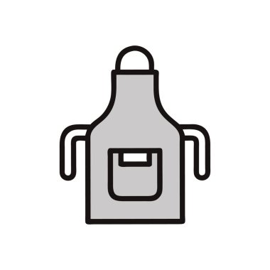 önlük vektörü ince çizgi simgesi