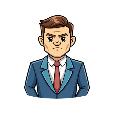 iş adamı avatar karakter vektör çizim tasarımı