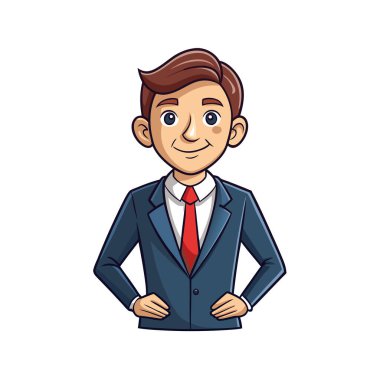 iş adamı avatar çizgi film vektör illüstrasyon grafik tasarımı