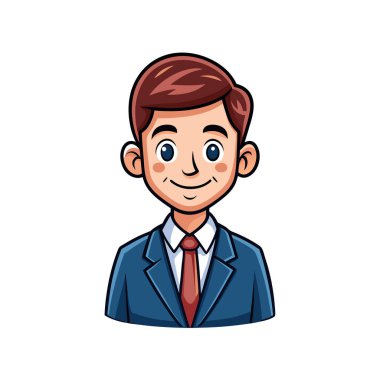 Zarif saç stili tasarımlı iş adamı