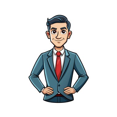 işletme yöneticisi avatar çizgi filmi